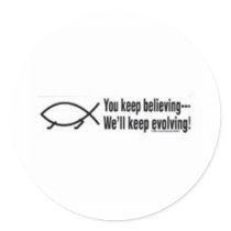 evolving round sticker