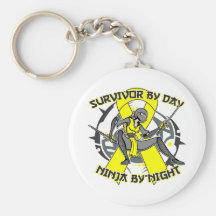 Ewings Sarcoma Survivor By Day Ninja By Night Key Chains