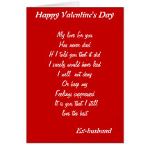 Ex-husband valentine's day cards