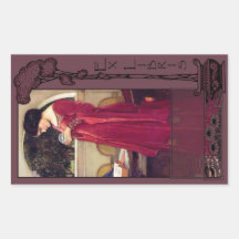 Ex Libris - The Crystal Ball Book Plate Rectangle Sticker