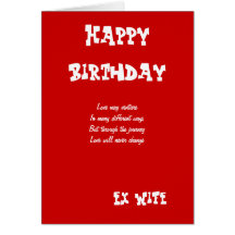 Ex wife birthday cards
