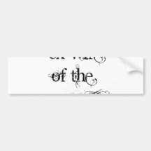 Ex-Wife of the Groom Bumper Sticker