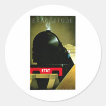 Exactitude ETAT French Railway Travel Art Stickers