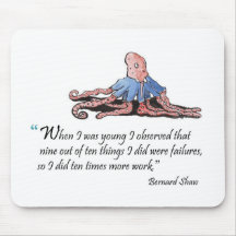 Exam motivational quote by Bernard Shaw - Mouse Pads
