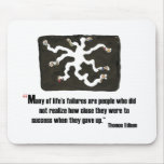 Exam motivational quote by Thomas Edison - mousepads