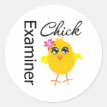 Examiner Chick Round Sticker