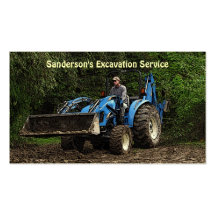 Excavation Service Business Card Template