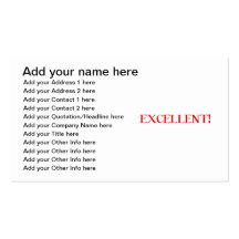 Excellent! Business Card Templates