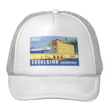 Excelsior Dubrovnik Travel Poster Trucker Hat