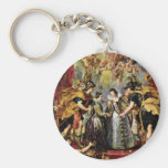 Exchange Of Princesses By Rubens Peter Paul Key Chains