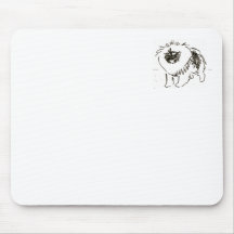 Excited keeshond mousepad