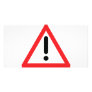 exclamation mark traffic icon custom photo card