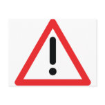 exclamation mark traffic icon postcards