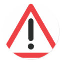 exclamation mark traffic icon stickers