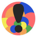 Exclamation Point Psychedelic Sticker