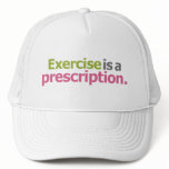 Exercise Is A Prescription - Light Background hats
