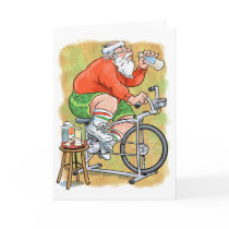 Exercise Santa Greeting Cards