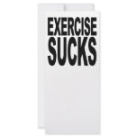 Exercise Sucks rack cards