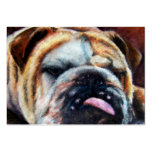 Exhausted (Bulldog) ACEO Art Trading Cards business cards