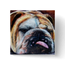 Exhausted (Bulldog) Button