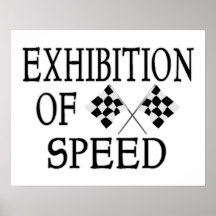 Exhibition Of Speed Chequered Race Flags Posters