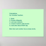 Exhortations for Christian Teachers posters