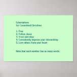 Exhortations for Comitted Christians posters