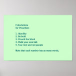 Exhortations for Preachers posters