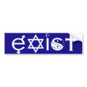 Exist Coexist Parody Bumper Sticker bumper stickers