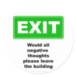 EXIT negative thoughts - Sticker