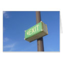 exit sign cards