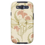 exotic art nouveau orange flowers