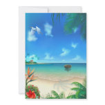 Exotic Beach Wedding 5"x7" Invitation
