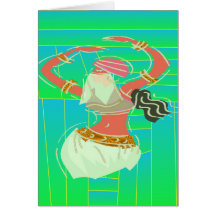 Exotic Belly Dancer Greeting Cards