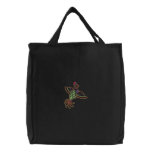 Exotic Bird Embroidered Tote Bag