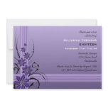 Exotic Blooms Lavender Invitation