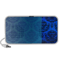 Exotic blue floral speaker speakers