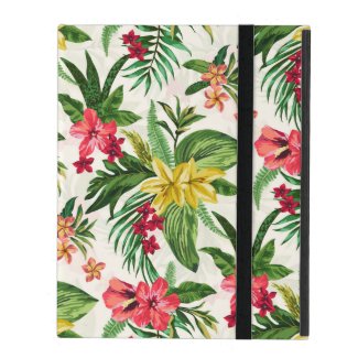 Exotic Botanical Flowers iPad Folio Cover