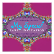 Exotic Energy Fractal Art Invitation