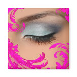 "Exotic Floral" - fuschia by Cheryl Daniels magnets