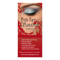 Exotic Floral Makeup Artist Menu (red)