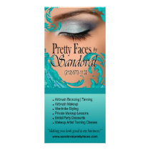 Exotic Floral Makeup Artist Menu (teal)