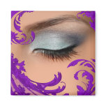 "Exotic Floral" - purple by Cheryl Daniels magnets