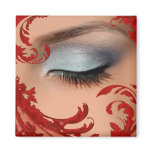 "Exotic Floral" - red by Cheryl Daniels magnets
