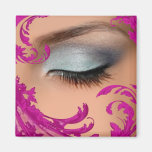 "Exotic Floral" - violet by Cheryl Daniels Fridge Magnets