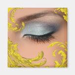 "Exotic Floral" - yellow by Cheryl Daniels Refrigerator Magnet