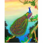 Exotic Green Peacock Pin Cut Out
