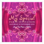 Exotic Pink Girls Boudoir Party  Invitation