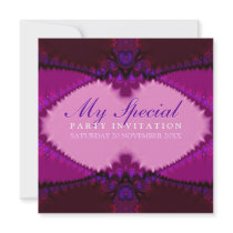 Exotic Pinks Bohemian Lace Party  Invitation