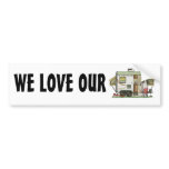 Expandable Hybred Trailer Camper bumper stickers
